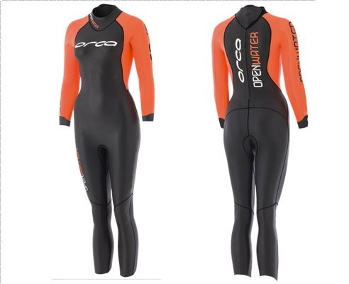 ORCA Openwater Wetsuit Donna, Nero/Arancione, S