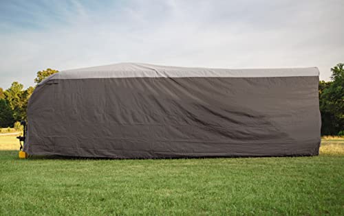 Camco ULTRAGuard 20 to 22-Ft Travel Trailer/Class C RV Cover - Features Zipper Entry Doors & Covered Air Vents - Crafted of Spunbond Polypropylene - Storage Bag for RV Storage & Organization (45740) by Camco - Image 3