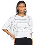 Modello Lrg Logo Tee adidas Originals Lrg Logo tee T-Shirt, Blanco/Negro, 34 Womens