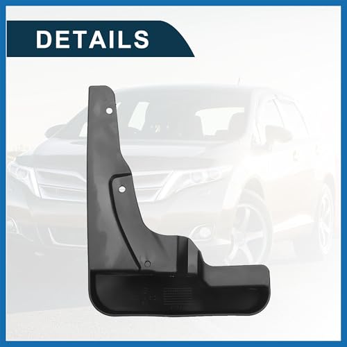 Image of Mud Flap Splash Guard for Toyota Venza 2009-2016 Durable | Front & Rear Side Mudflaps with Mount Accessor 1 Set Item Replacement
