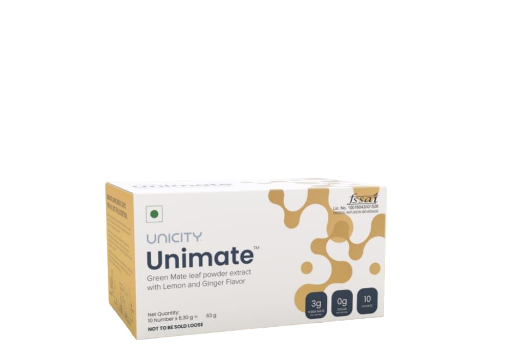 Unimate Green Mate Leaf Extract with Lemon and Ginger Flavor Powder FOR GOOD HEALTH