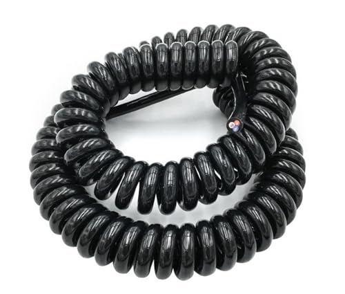 Cable de extensión eléctrico negro contra enredos en electrodomésticos