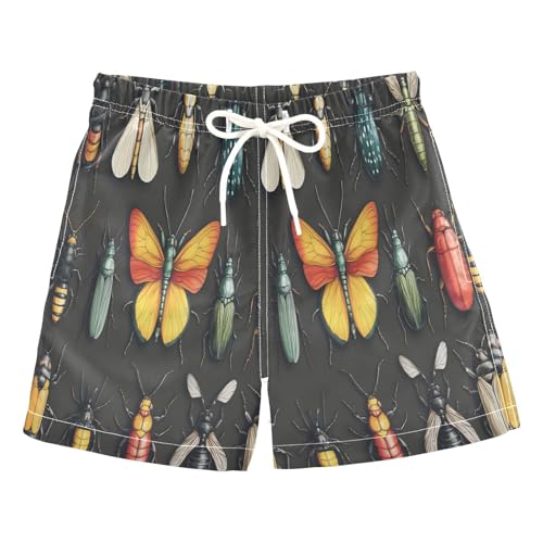 Boccsty Variou Insects Ladybugs Beetles Boys Swim Trunks Baby Kids Swimwear Summer Toddler Beach Board Shorts 2T