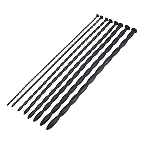Black Mens 8-Piece Set with Horse Eye Rod 30cm Long-UKRM06
