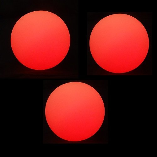 Cascade Juggling Pro LED-Jonglierbälle-Set, Tasche, 70 mm, hochwertig, leuchtend, Rot, 3 Stück