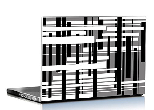 PIXELARTZ Laptop Skins Black and White Abstract Lines 15.6 Inches Laptop Skins/Stickers for Dell Lenovo Acer HP (5044)