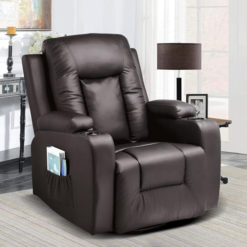 Sillón reclinable ergonómico un cuerpo color cuero