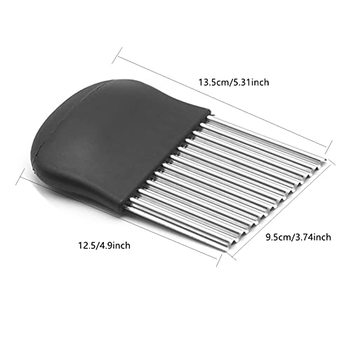 Mtskaeo 1 x French Wave Knife, Potato Cutter, Wave Cutter, Chip Cutter, Potato Wave Cutter, Stainless Steel Fruit Vegetable Salad Cutter Tool - Image 4