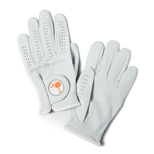 Palmetto Golf & Belts, Orange Palmetto Tree, AAA Cabretta Leather Golf Glove Medium Large Right Handed Golfer