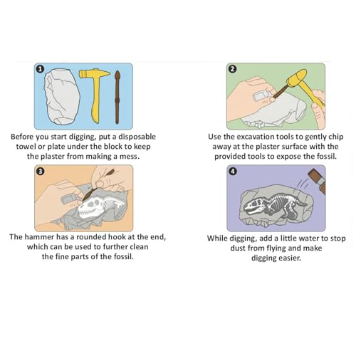 Image of APEX Dinosaur Egg Dig Kit 1 Surprise Dino Fossil Excavation Toy for Kids 5+ with Digging Tools STEM Educational Discovery Science Activity Gift Boys and Girls