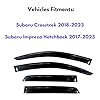 KPY Window Visor Compatible with Subaru Crosstrek 2018-2023 & Impreza Hatchback 2017-2023, 4PC Rain Guard Side Window Vent Deflectors Tape-On Style, 2017 2018 2019 2020 2021 2022 2023 2024 #1