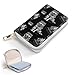 SEBNATAL Fashion Credit Card Holder Wallet for Daily Use, Compact Cool Wolf Black Leather Case Purse with Metal Zipper