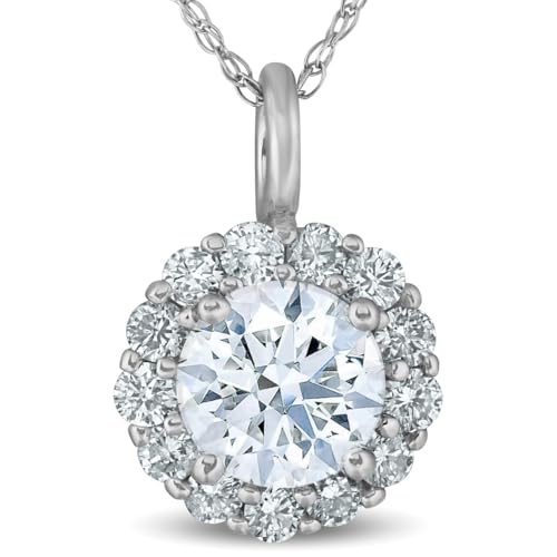 P3 Pompeii 1ct Halo Diamond Pendant