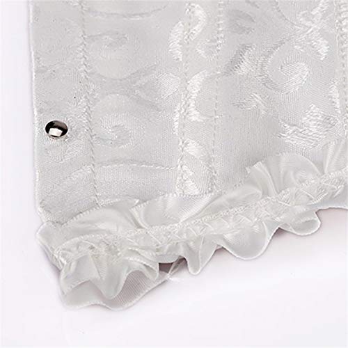 Kaczmarek Lady Sexy Corset Basque Top Lingerie Feminina Vestido Tamanho 3XL Branco