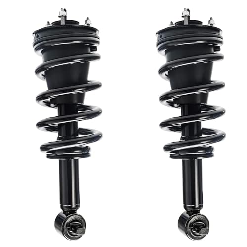 Image of Detroit Axle - 4WD 4pc Strut Shock Kit for 2014-2018 Chevrolet Silverado 1500 GMC Sierra 1500, 2019 Silverado 1500 LD Sierra 1500 Limited, 2 Front Struts & Coil Spring 2 Rear Shock Absorbers