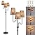 9MMML Farmhouse Boho Dimmable Floor Lamp with Rattan Shade, 68'' Tall Floor Standing Lamp, Vintage 3-Light Floor Lamp for Living Room, Bedroom, Office, Corner, 3 x E26 LED Bulb Included
