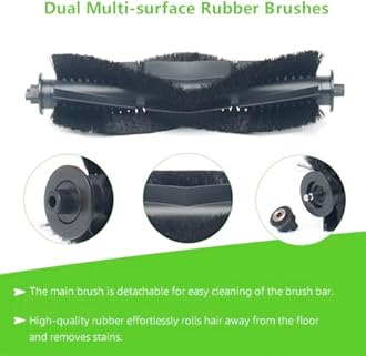 Replacement Parts for Lubluelu SL60D,SG60,SL61, Tikom L9000,L8000, Airzeen Q6 SE, Honiture Q6 SE Laresar L6 Nex Robot Vacuum Accessories Kit, Main Brush, Hepa Filter, Mop Pads, Side Brush