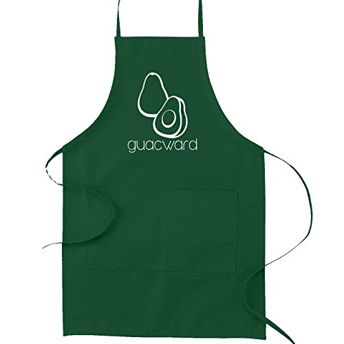 Decal Serpent Guacward Avacado Guacamole Funny Parody Cooking Baking Kitchen Apron - Forest Green