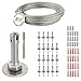 Produktbild HAMBURGER TAUWERK-FABRIK EST. 1901 Ranksystem Exklusive - Wandabstand 58mm (Set 8) mit 20 Wandhaltern und 36,5m Drahtseil