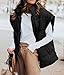 PRETTYGARDEN Women's Puffer Vest Fall Casual Stand Collar Lightweight Sleeveless Zip Up Padded Jackets Outerwear (Black,X-Large)