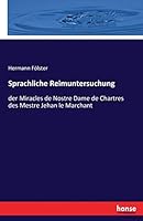 Sprachliche Reimuntersuchung 3743651572 Book Cover
