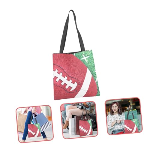 Bolso de mano de poliéster PRETYZOOM con estampado de rugby 7