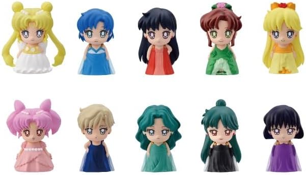 ensky Sailor Moon Cosmos Movie Soft Vinyl Puppet Mascot, Box of 10