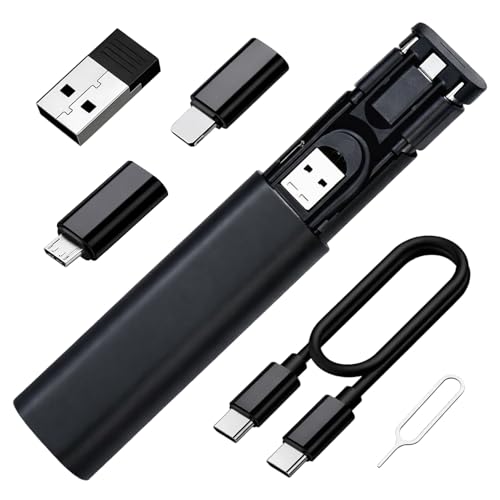 JiangZShangM USB Adapter Kit 6 in 1 Multi USB Auf C Adapter Set mit Datenkabel, Multi USB C Adapter Kit Für Smartphone Tablet Laptop, TYP C Auf Multi USB Adapter Konvertern Für Verschiedene Geräte