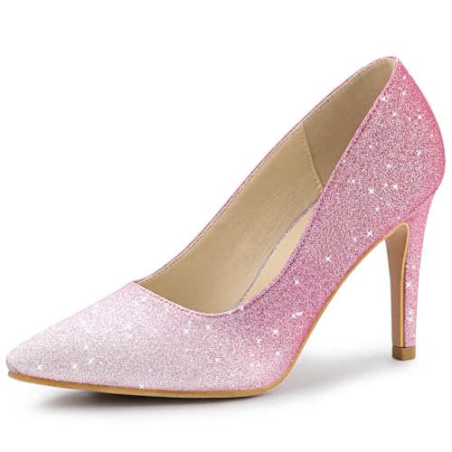 Allegra K Escarpins à talons hauts pour femme - Rose - rose, 39.5 EU