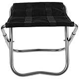 NUOBESTY Tragbarer Klapphocker aus Aluminiumlegierung Leichter Campingstuhl für Erwachsene und Kompakter Outdoor Fußhocker Faltbare Sitzbank für Angeln Wandern und Camping