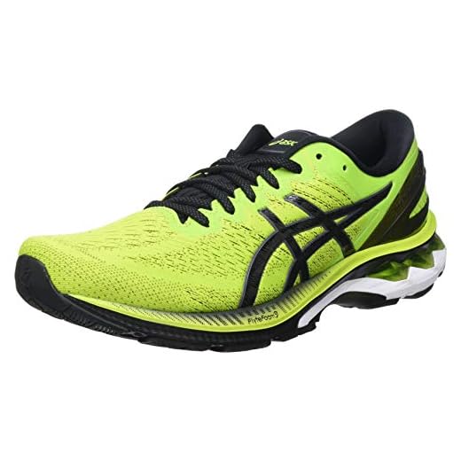 ASICS Mäns Gel-Kayano 27 Road Running Shoe, Lime zest svart, 42.5 EU