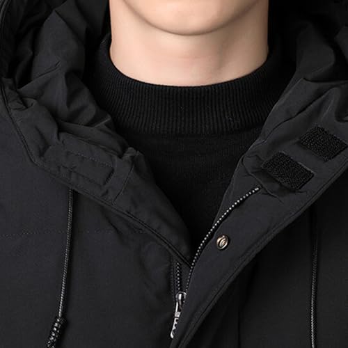 Men's Winter Thicken Down Jackets Hooded Long Parka Outerwear Windproof Warm Puffer Jacket Mid-Length Windbreaker4