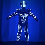 DELLMAO LED Light Robot Costume Clothing Robot Stilts Walker Suit jacket Event Costume Led Robots Suit DJ Party Show Glow