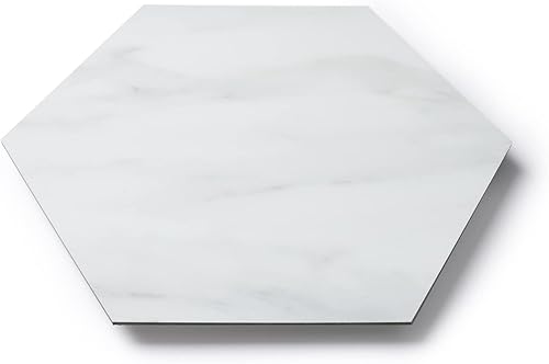 Lucida Surfaces Baldosas de vinilo de lujo  Piso adhesivo adhesivo  Azulejo hexagonal con aspecto de mármol  MosaiCore  Azulejo de una sola muestra