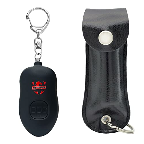 Fightsense Self Defense Pepper Spray Kaychain And Personal Safety Alarm Kaychain Set Combo Pack For Women Self Defense, 130Db Loud Siren With Led Flashlight For Women,Children, Elders (Black) #TOP25