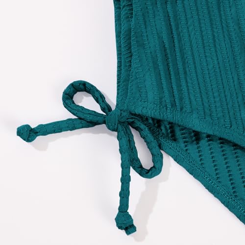 Image of Weixinbuy Girls Swimsuits Summer Bathing Suit for Teens Girls 2 Piece Bikini Set Solid Beach Swimsuit Swimwear for Girls