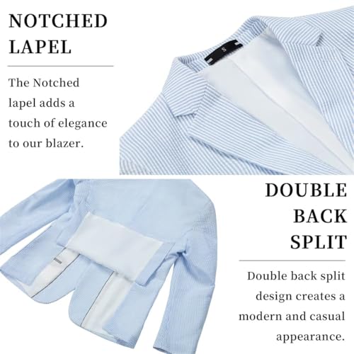 Seersucker Mens Suit Jacket Slim Fit Casual Blazer Summer Sport Coats Wedding Suits Jackets Prom Tuxedo Blazers4