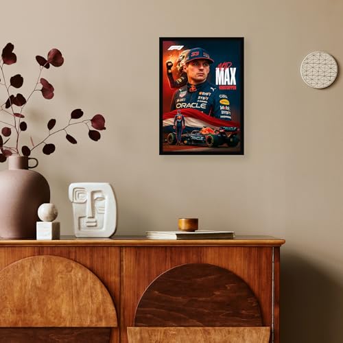 Image of CodersParadise F1 Max Racing Champion-Inspired Poster Frame | Premium A4 Framed Wall Art for Bedroom, Office & Gaming Setup | High-Octane Motorsport Tribute Decor for Formula Fans