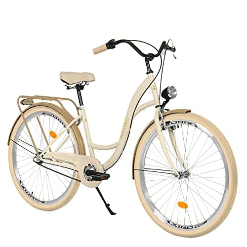 Milord. 28 Zoll 3-Gang Creme Braun Komfort Fahrrad mit Gepäckträger Hollandrad Damenfahrrad Citybike Cityrad Retro Vintage 4 Milord. 28 Zoll 3-Gang Creme Braun Komfort Fahrrad mit Gepäckträger Hollandrad Damenfahrrad Citybike Cityrad Retro Vintage