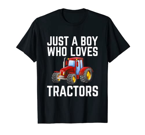 Solo un chico que ama a los tractores T agricultura amante del tractor Drivin Camiseta