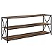 Walker Edison Furniture Company 2 Shelf Industrial Wood Metal Bookcase Bookshelf Storage, 60 Inch, Brown Reclaimed Barnwood