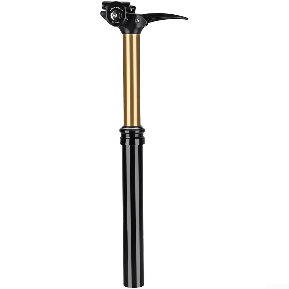 Yhenlovtt Reggisella Dropper per MTB | Reggisella idraulico con guida interna, in lega, con telecomando, per trail riding