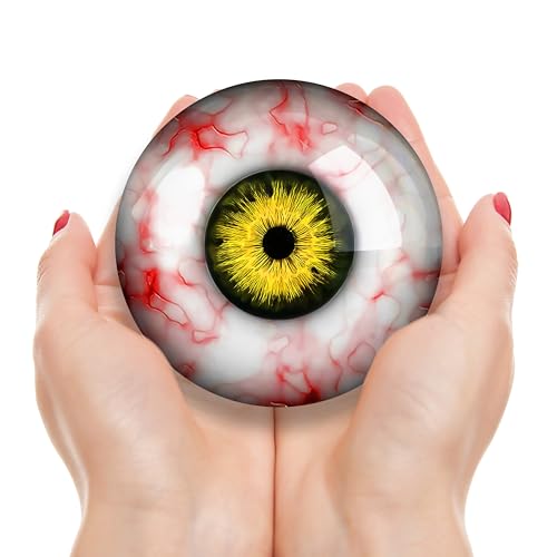 Generic HUGE Demon Glass Eye - Large Bloodshot Monster Halloween Taxidermy 80mm - 54-6-80, Green