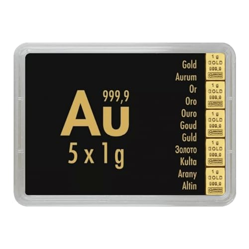 Goldstücke24 Motivbox mit echtem Goldbarren aus 999 9 Feingold verschiedene Größen wählbar Sammlerbarren Anlagegold Wertanlage & Krisenvorsorge (5g Gold)