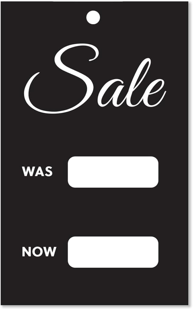 Close to the Bone Sale Cards - Promotional Sale Card/Labels - x200 Swing Ticket - (String is NOT Included) Sale Tag/Shop/Boutique - Sale was/Now - 57x95mm #253