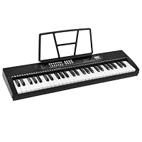 Axus AXP15 54 Key Portable Keyboard Piano Mini Keys with Music Rest, Power Supply