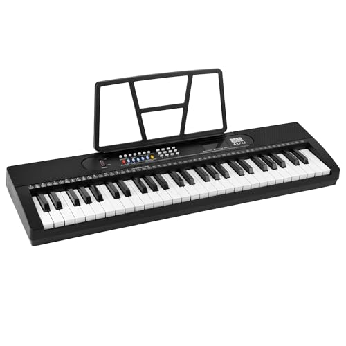 Axus AXP15 tragbares Keyboard-Piano mit 54 Mini-Tasten, Notenständer, Netzteil und Mikrofon