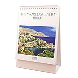 YUQI 2020 World Scenery Photography Desk Calendar Travel Scenery Notepad Desk Decoration Calendar With Address Book