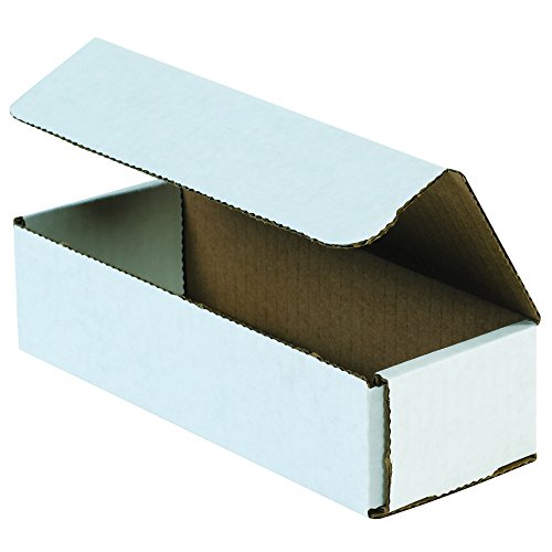 Aviditi White Corrugated Cardboard Mailing Boxes, 16" x 4" x 4", Pack of 50, Crush-Proof, for Shipping, Mailing and Storing