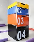 GQZJY Cajón De Salto con Espuma 15/25/35/45cm Altura Ajustable para Niños, Plataforma De Ejercicio para Entrenamiento De Crossfit, Gimnasia En Casa - Ideal para Niños Y Ad(Size:75x55x25cm,Color:Azul)